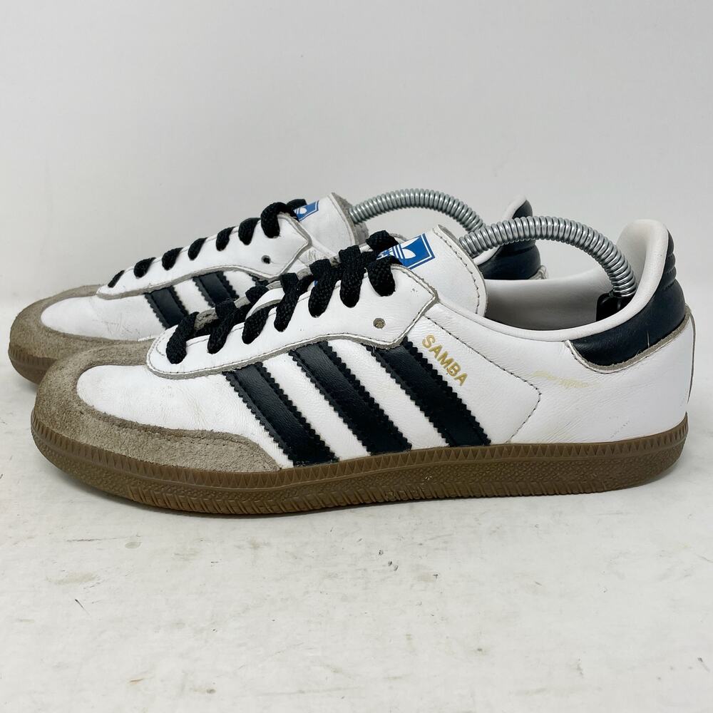 Adidas Samba OG White Black Grey Gum Boys Size 4.5 Youth
